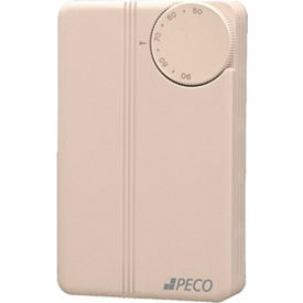 Peco 65622 PECO Thermostat TA155-018 Manual Changeover, Heat/Cool, No Switch, 24-277VAC image.