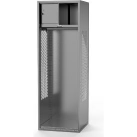 Penco SW181872SSNBN-028 Penco® Framed Stadium Locker w/ Shelf & Security Box, 18"W x 18"D x 72"H, Gray, All-Welded image.