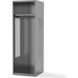 Penco SW241872DD4NN-028 Penco® Framed Vented Stadium Locker w/ Shelf, 24"W x 18"D x 76"H, Gray, All-Welded image.