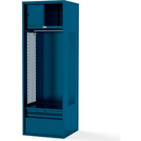 Penco SW241872DD6BF-806 Penco® Framed Vented Stadium Locker, Security Box, Footlocker, 24"Wx18"Dx78"H, Blue, All-Welded image.