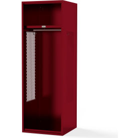 Penco SW241872DDNNN-722 Penco® Framed Vented Stadium Locker w/ Shelf, 24"W x 18"D x 72"H, Red, All-Welded image.