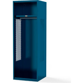 Penco SW241872DDNNN-806 Penco® Framed Vented Stadium Locker w/ Shelf, 24"W x 18"D x 72"H, Blue, All-Welded image.