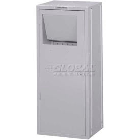 Penco® 1-Tier 2 Door Mini Laundry Lockup Locker 16-1/2""Wx16""Dx39-1/4""H Silver Vein
