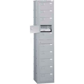 Penco 12700-GRAY Penco® 10 Door Folded Garment Locker w/ Turn Knob Lock, 16-1/2"Wx16"Dx77-1/2"H, Gray image.