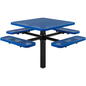 Steel In Ground Mount Picnic Tables - Expanded Metal & Perforated