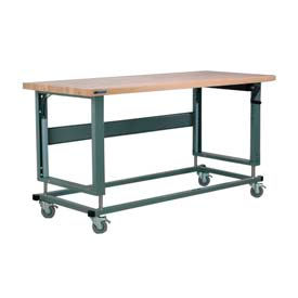 Stackbin Hand Crank Hydraulic Lift Adjustable Height Mobile Workbenches