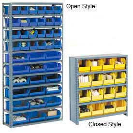 Steel Shelving With Premium Plastic Stacking Bins