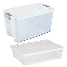 plastic storage totes