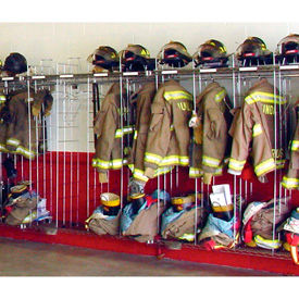 Ready Rack® Firefighters Chrome Gear Storage Rack Lockers