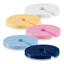 Color Garment Hanger Disks, 100/Pack