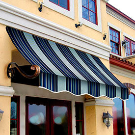 Awntech 3-3/8'W Scrolled Arm Window/Entry Awnings