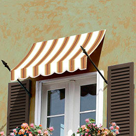 Awntech 3-3/8'W Spear Arm Awnings with Crescent Slope