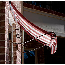 Awntech 4-3/8'W Scrolled Arm Window/Entry Awnings