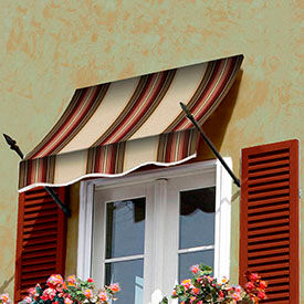 Awntech 5-3/8'W Spear Arm Awnings with Crescent Slope
