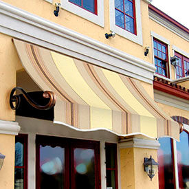 Awntech 8-3/8'W Scrolled Arm Window/Entry Awnings
