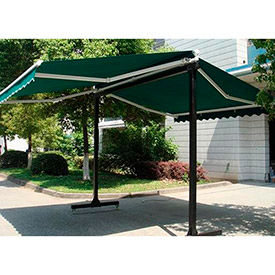 Awnings Canopies Shelters Awnings Patio Retractable Awntech Free Standing Double Sided Retractable Awnings Globalindustrial Com