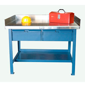 Industrial Shop Tables With Stainless Steel Top