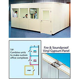 PortaFab Modular Inplant Offices - Vinyl Clad Panel Class A Fire & Sound Rated (Steel Frame)