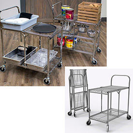 2 and 3 Shelf Collapsible Wire Carts