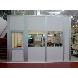 Porta-King Modular Inplant Offices, Class C Fire, STC27 Sound Rated, Vinyl Clad Over Hardboard (Aluminum Frame)