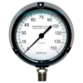 Perma-Cal Industries ABS Plastic Process Pressure Gauges With Stainless Steel Connections