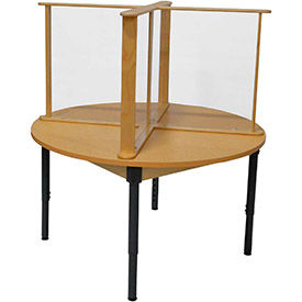 Classroom Tables with Clear Dividers