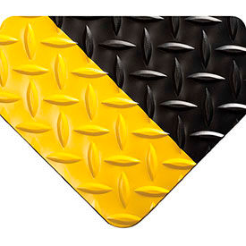 Wearwell Diamond-Plate Black, 3/16in Runner