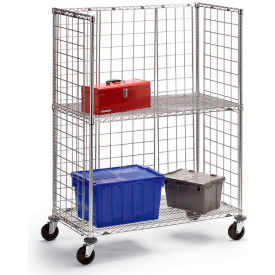 Metro® qwikSLOT Wire 3-Sided Shelf Trucks