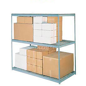 8'H Boltless Wide Span Metal Storage Rack With Wire Deck - Made in USA