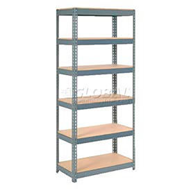 7' High Boltless Steel Shelving With Wood Deck - Made in USA