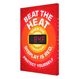Heat Stress Signs With Temperature Displays