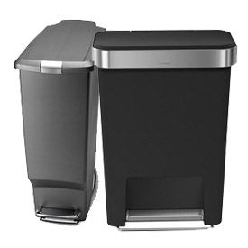 simplehuman® Plastic Step Cans