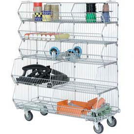Stackable 5-Level Wire Storage Bin Racks