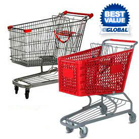 Plastic & Steel Shopping Carts