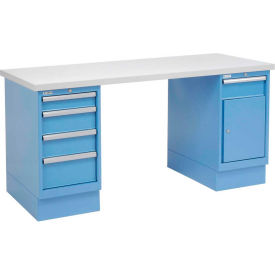 Global Industrial Extra Deep Pedestal Workbenches