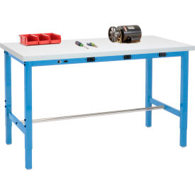 Global Industrial™ Heavy Duty with Power, Adjustable Height Production Workbenches
