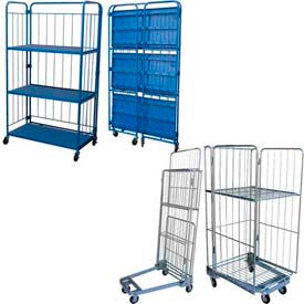 Folding Roller Container Shelf Trucks