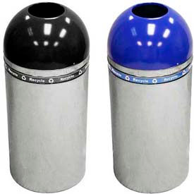 Dome Recycling Receptacle With Open Top
