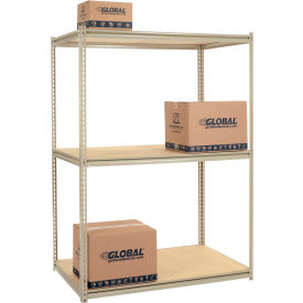 7'H High Capacity (Z-Beam) Boltless Metal Rack With Wood Deck