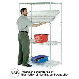 Nexel® Quick-Adjust Poly-Z-Brite Wire Shelving
