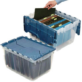 Akro Mils KeepBox Clear Security Containers With Hinged Lids