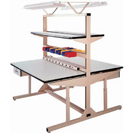 Pro-Line Single or Dual-Sided Adjustable Top Workbenches with Uprights