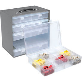 Steel Compartment Box Racks with Plastic Compartment Boxes
