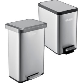 Global Industrial Stainless Steel Step Trash Cans