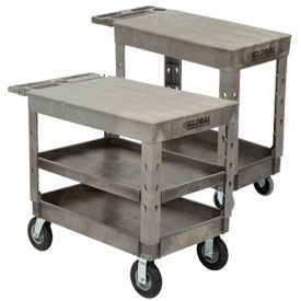 Plastic Flat Shelf Service & Utility Carts