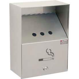 Global Industrial Stainless Steel Wall Mount Outdoor Ashtray
