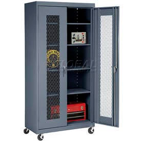 Expanded Metal Mobile Storage Cabinets