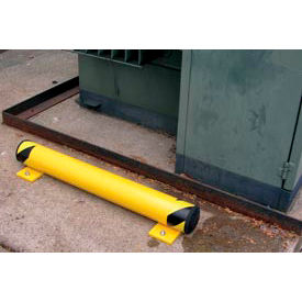 Steel Floor Stop Bollards With Removable Rubber Caps