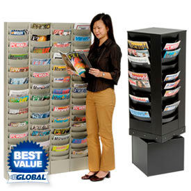 Literature Rack - Wall, Free Standing & Rotating Styles