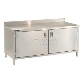 Stainless Steel Cabinet Benches With Hinged Doors